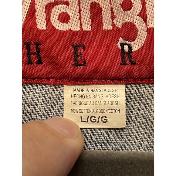 Wrangler Hero Denim Vest Mens Large Blue Western Rodeo Ranch Wear Cowboy - Picture 6 of 8